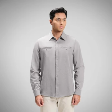 CUTOFF Parker Double Pocket Workshirt Kemeja Kerja Oxford Polos Pria Panjang
