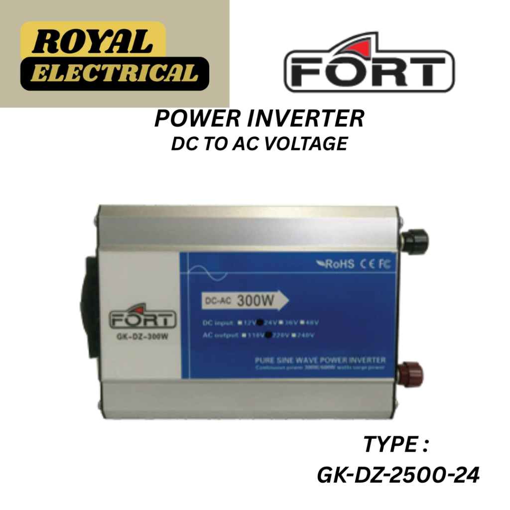 Jual FORT POWER INVERTER 2500 W / DC TO AC VOLTAGE / 24VDC / 220VAC ...