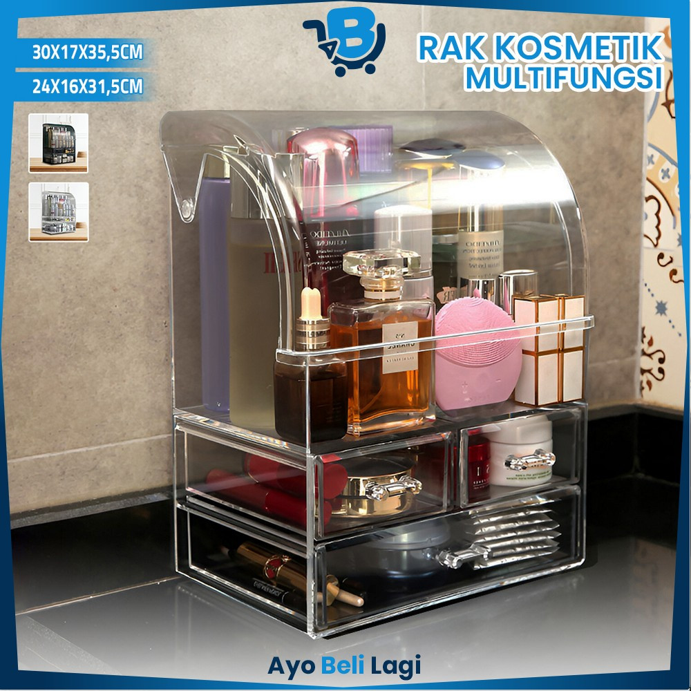 Jual Rak Kosmetik Dengan Laci Anti Debu Multifungsi / Tempat ...