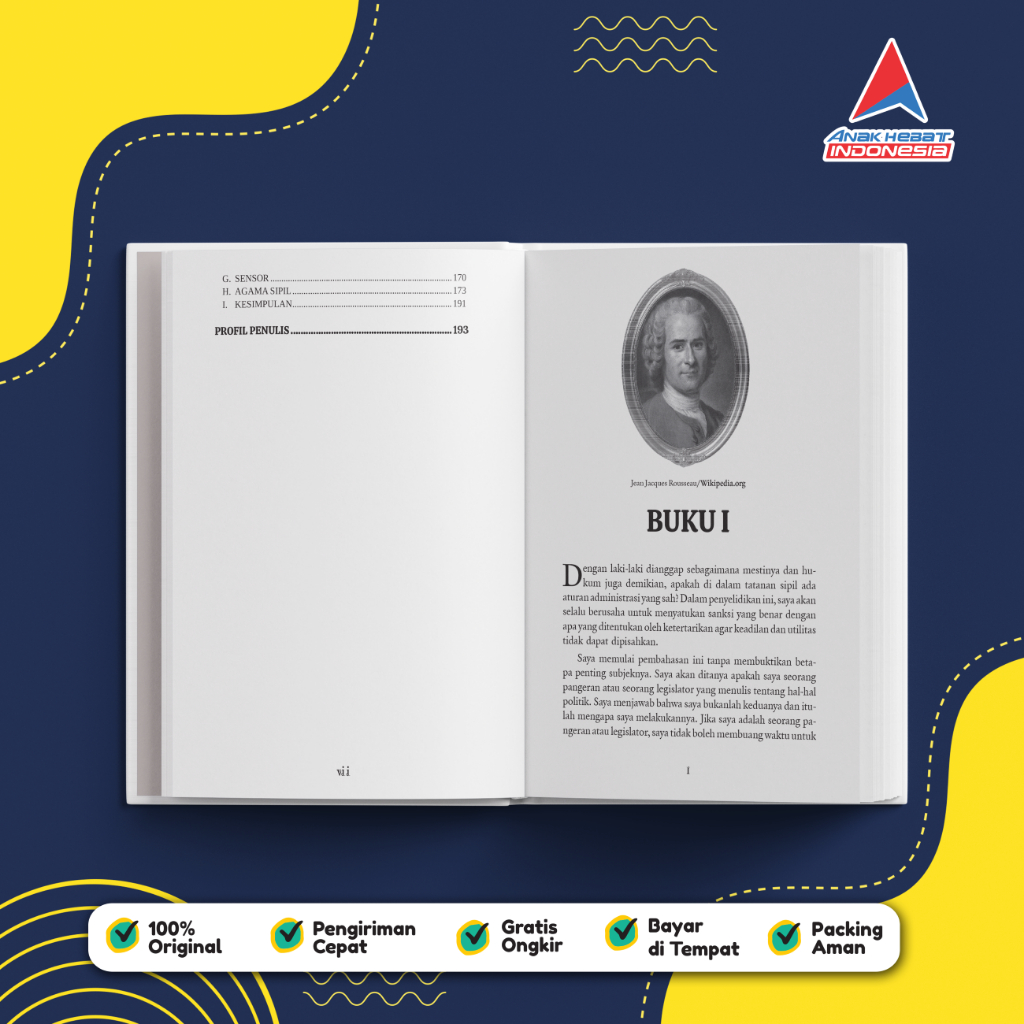 Jual Buku The Social Contract = Kontrak Sosial - Jean Jacques Rousseau ...