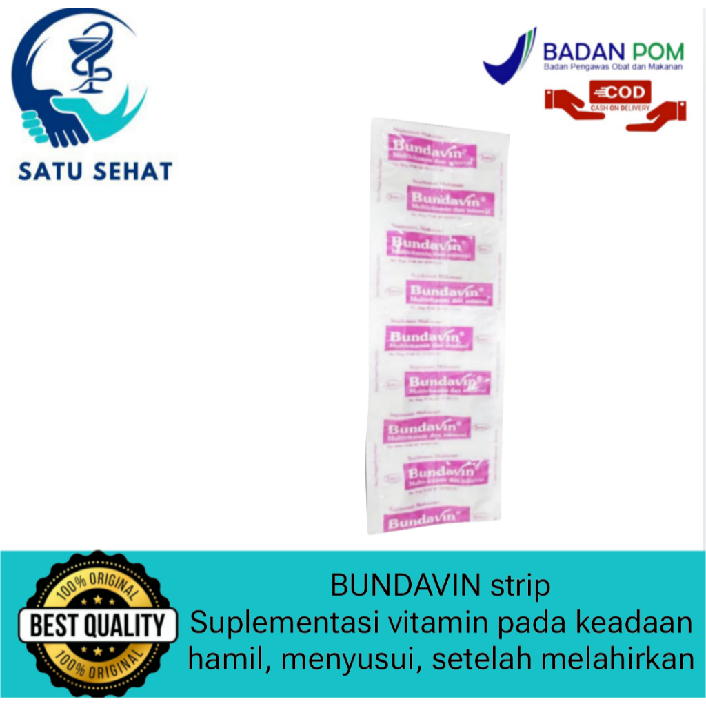 Jual Bundavin / Strip 10 Tablet - Multivitamin & Mineral Untuk Ibu ...