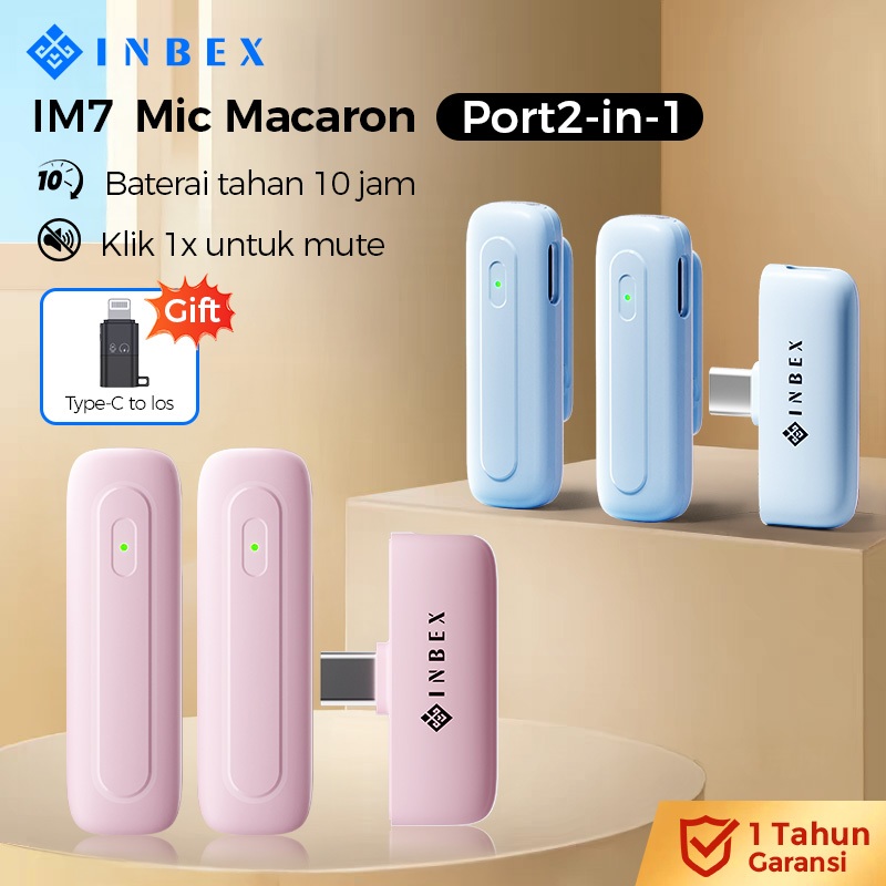Jual [k] INBEX IM7 1TO2 Wireless Lavalier Microphone Macaron 360 ...