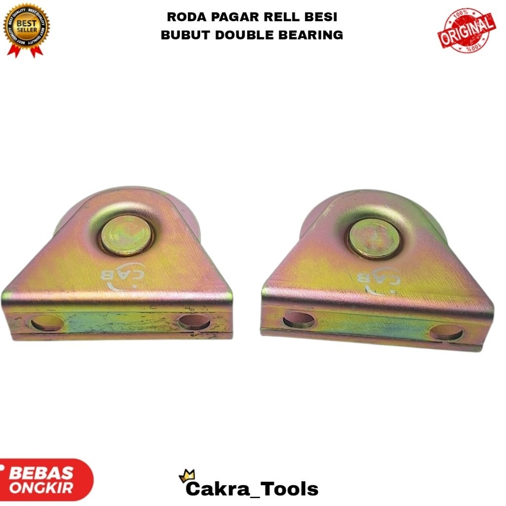 Jual RODA PAGAR RELL BESI BUBUT DOUBLE BEARING GALVANIZE SLIDING GATE ...