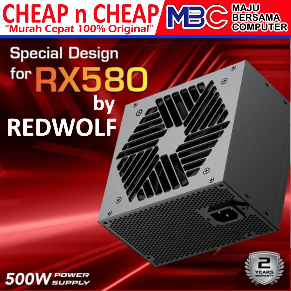Jual PSU RedWolf 500W 80+ Garansi 2 Tahun - Power Supply PC Komputer ...