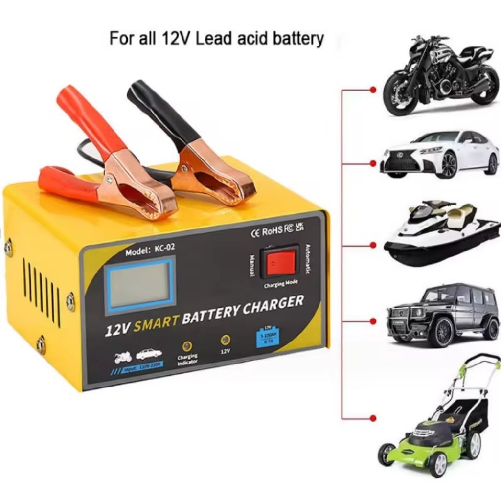 Jual Intelligent Battery Car Charger Aki Accu Mobil Motor Multifungsi ...