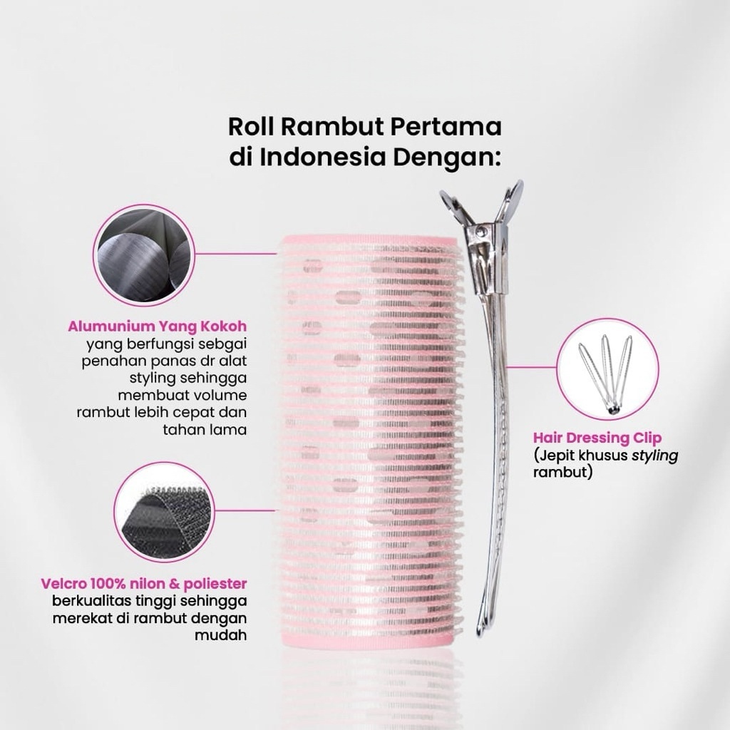 Jual NICEME Hair Roller Thermal Jumbo 12x5cm - Set Pengeriting Rambut ...