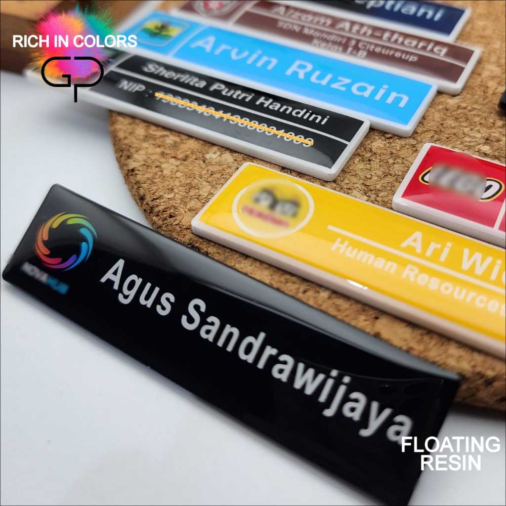 Jual NameTag Akrilik resin Lycal 1011 / Nametag Dada Custom Resin ...