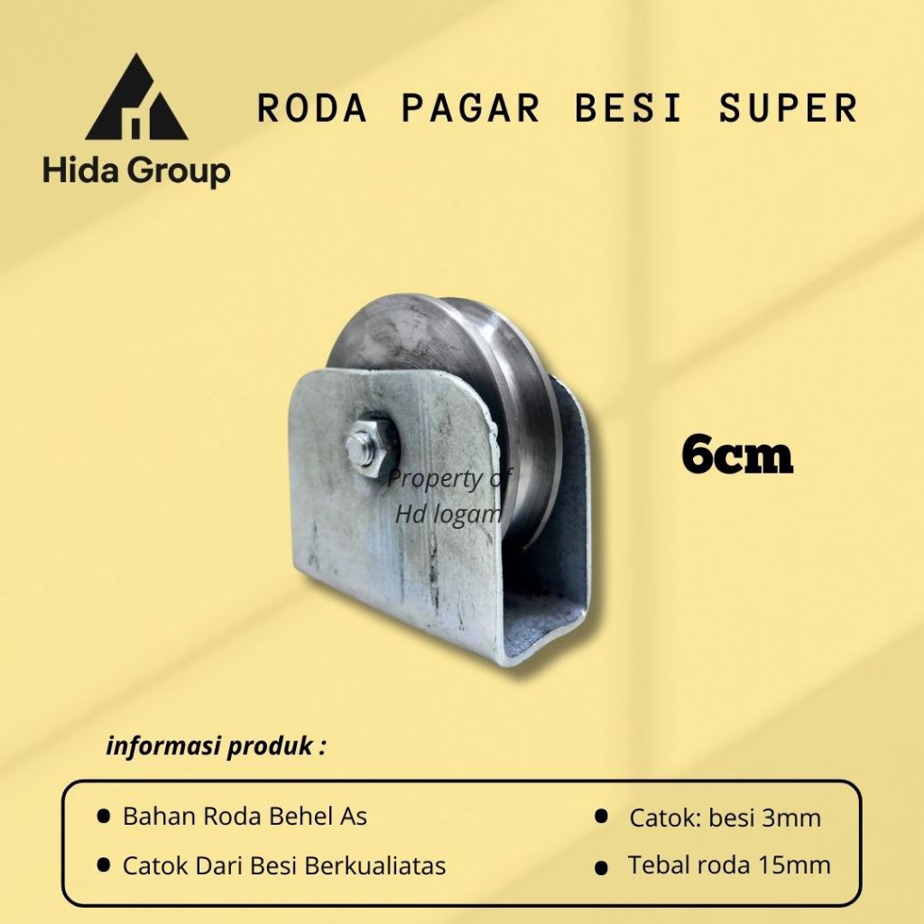 Jual Roda Pagar Besi Super Bulat | Roda Super | Roda Besi | ukuran 6 7 ...
