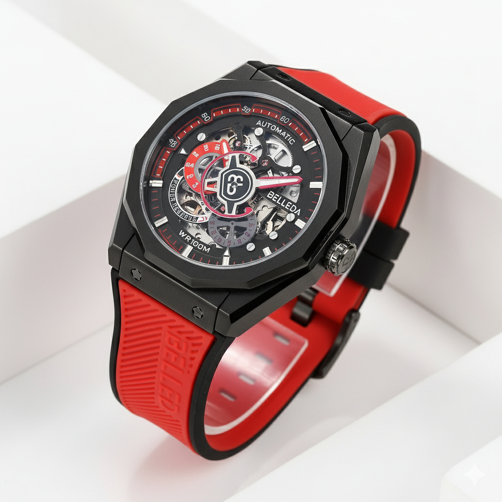 Jual Jam Tangan Pria Belleda 9568 Automatic Chrono Limited Edition Anti ...