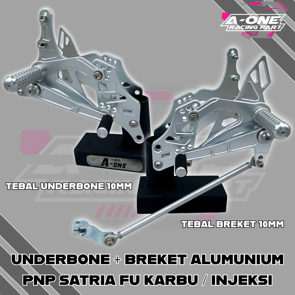 Jual Footstep Underbone Satria FU Model ProStreet Original A-One Silver ...