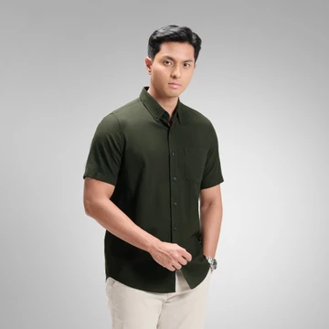 CUTOFF Clark Kemeja Pria Oxford Pendek