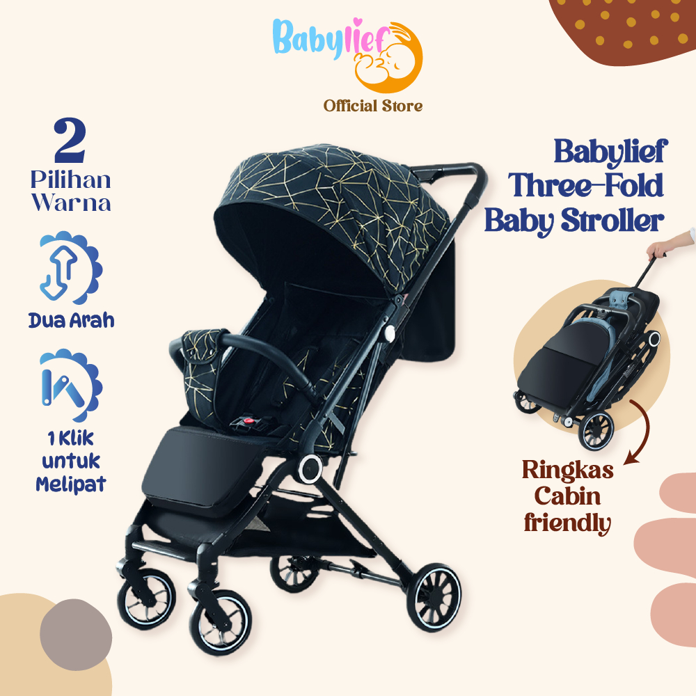 Jual Babylief Stroller Dorong Bayi Cabin Size – Lipat 3x, Super Ringan