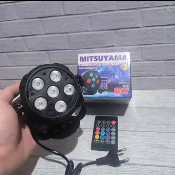 Lampu PAR LED RGB Mitsuyama 6W Sensor Suara Mitsuyama Lampu Disco RGB 12 LED Remote Suara MS