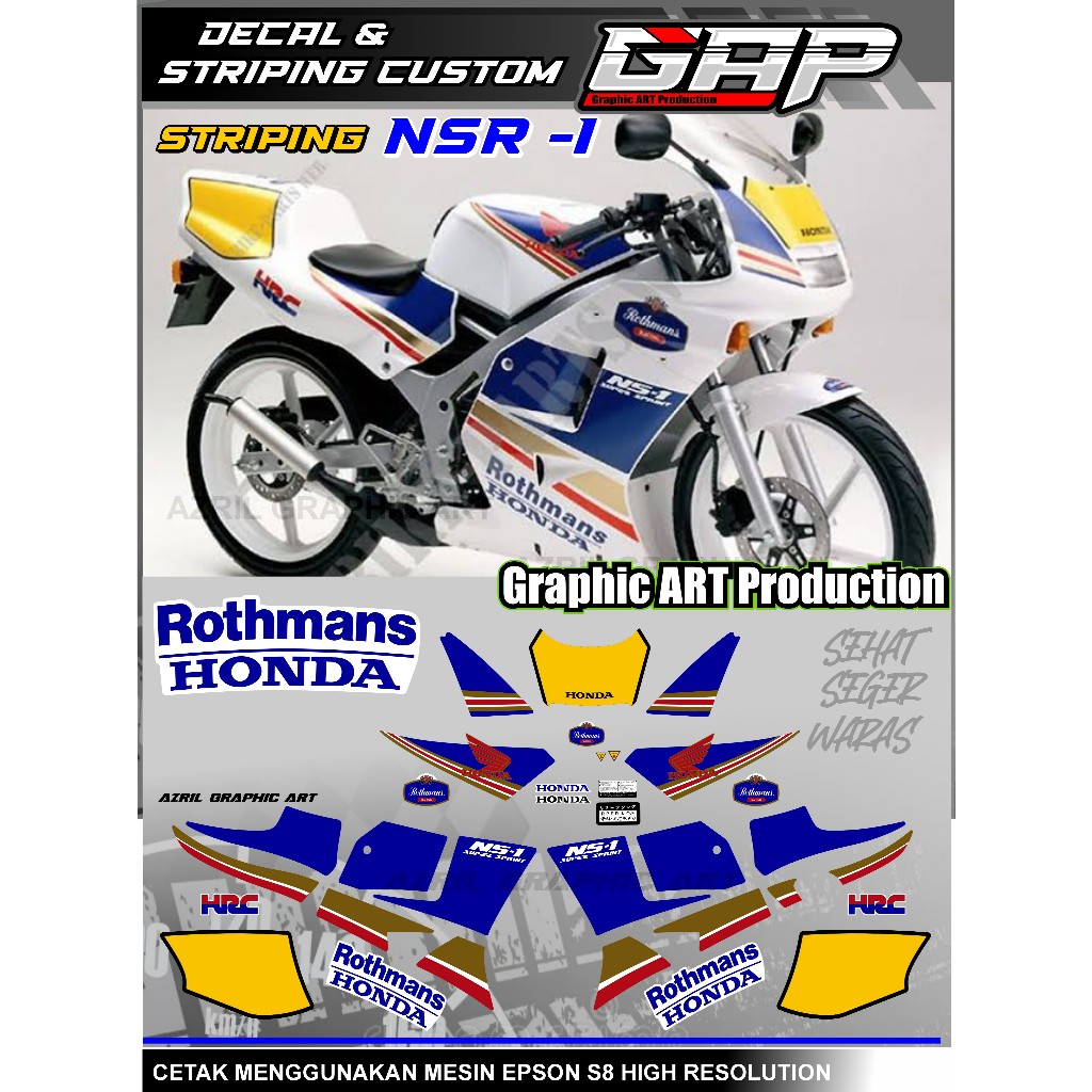 Jual Striping HONDA NSR ROTHMANS | Shopee Indonesia