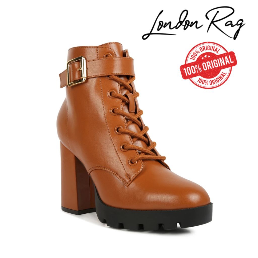Jual London Rag sepatu boot_Tan | Shopee Indonesia