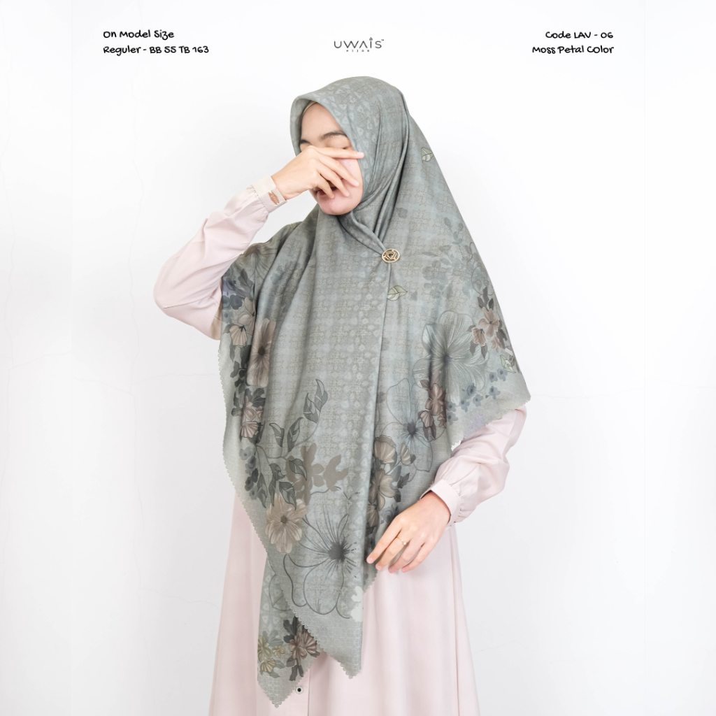 Uwais Laviora Scarf Series Original Kerudung Segi Empat Voal Ultrafine Lasercut Premium Hijab Motif