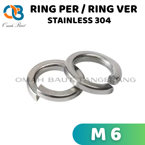 Jual M6 Ring Per Stainless / Ring Ver M6 / Spring Washer Stainless ...