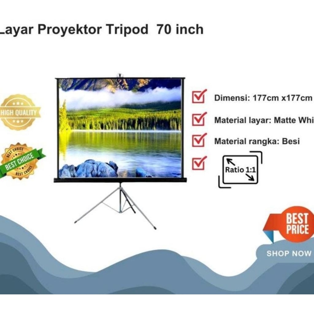 Jual Screen Projector Tripod 70