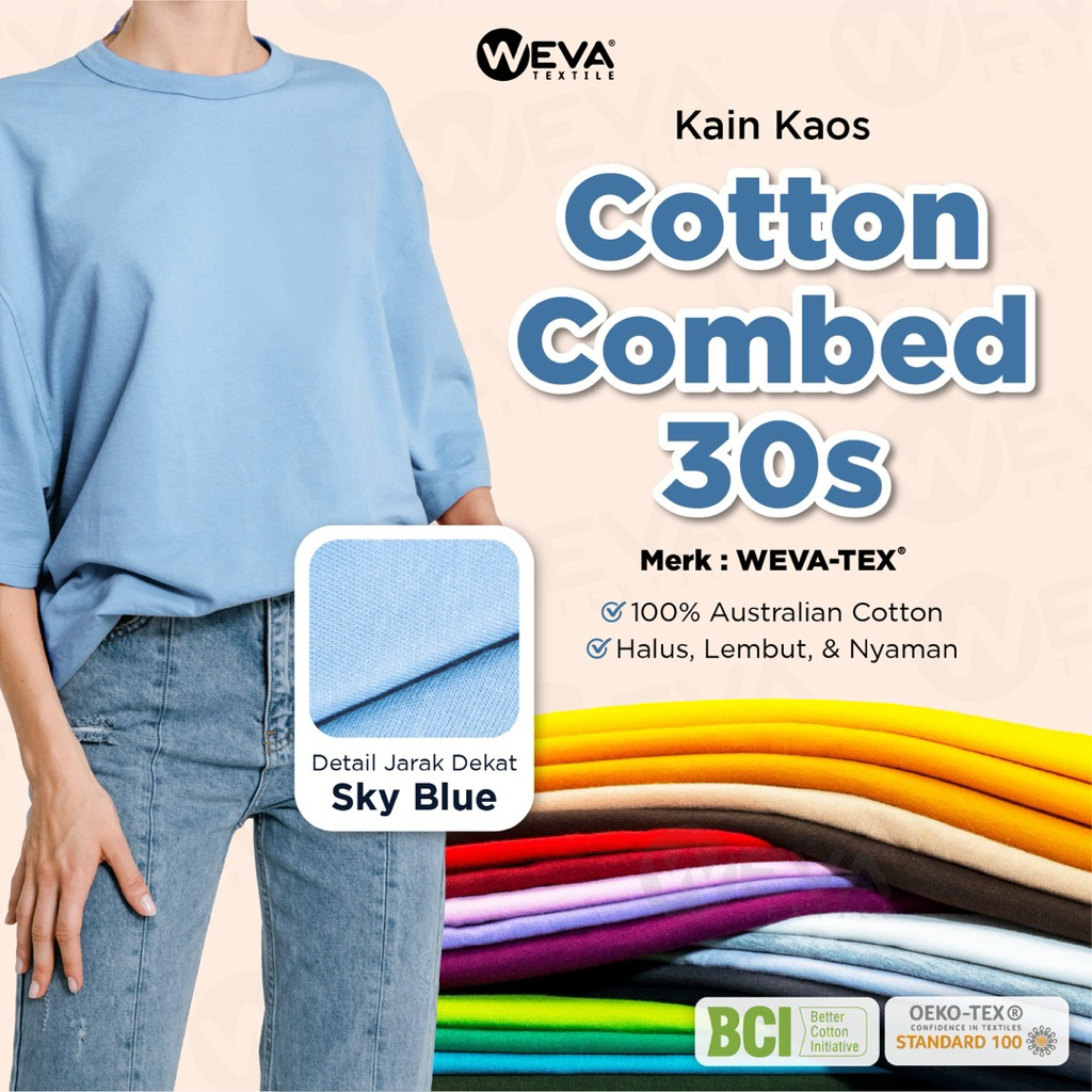 Bahan Kaos Kain Knit Cotton Jual 1KG KAIN PE SEMI COTTON DOUBLE