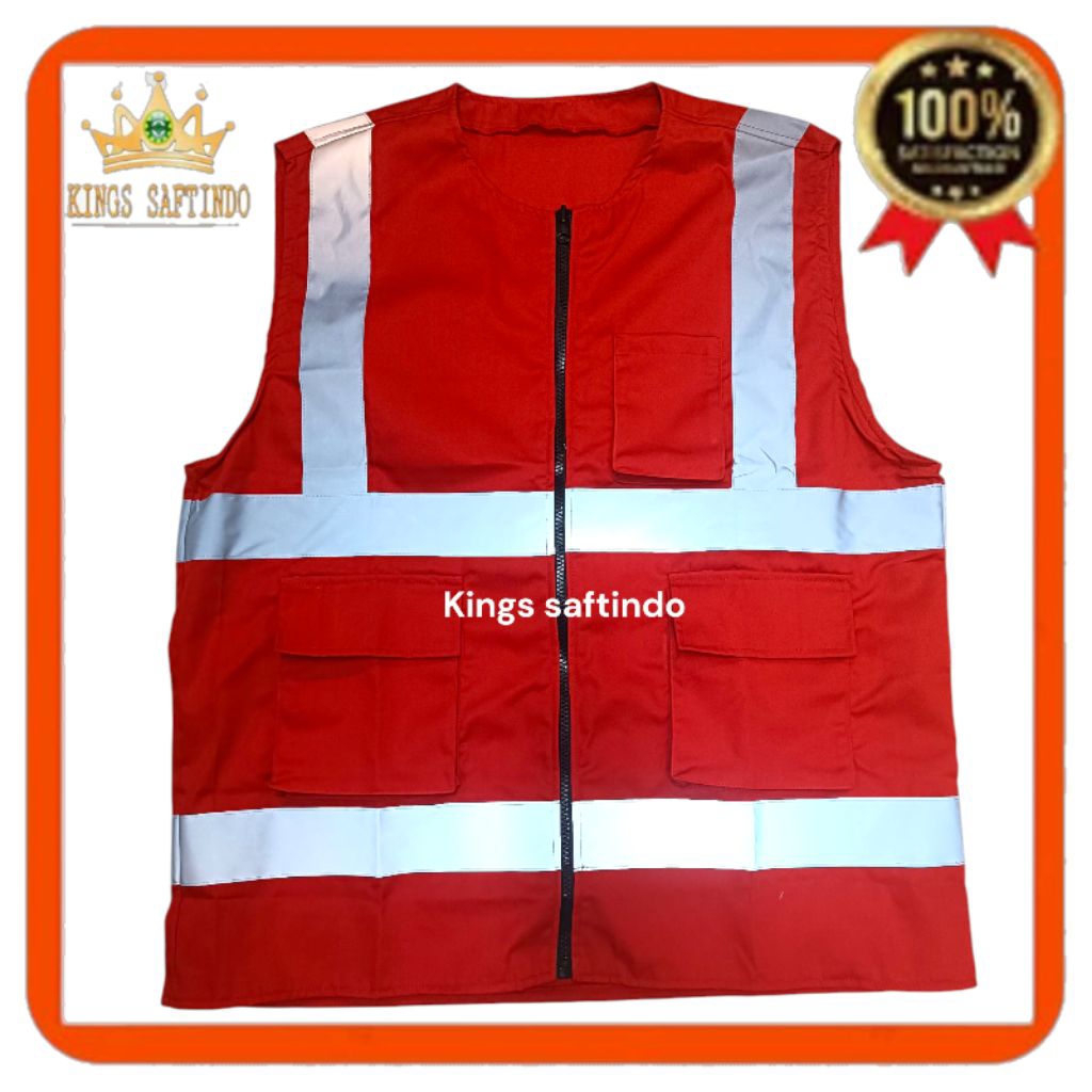Jual SAFETY VEST WARNA MERAH- ROMPI SAFETY MERAH-ROMPI HSE | Shopee ...
