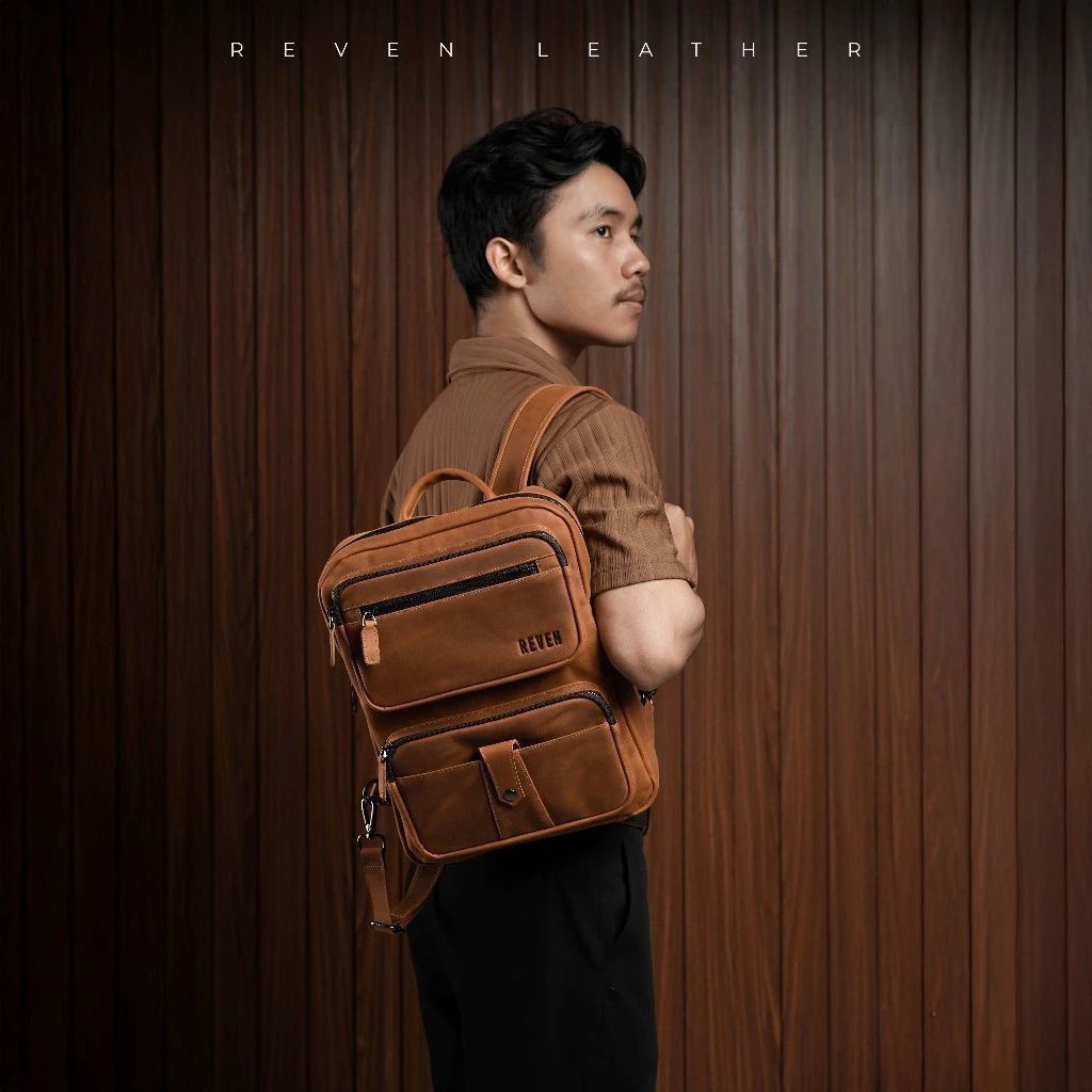 Jual Reven Leather Osiris Backpack - Tas Ransel Pria Kulit Sapi Asli ...