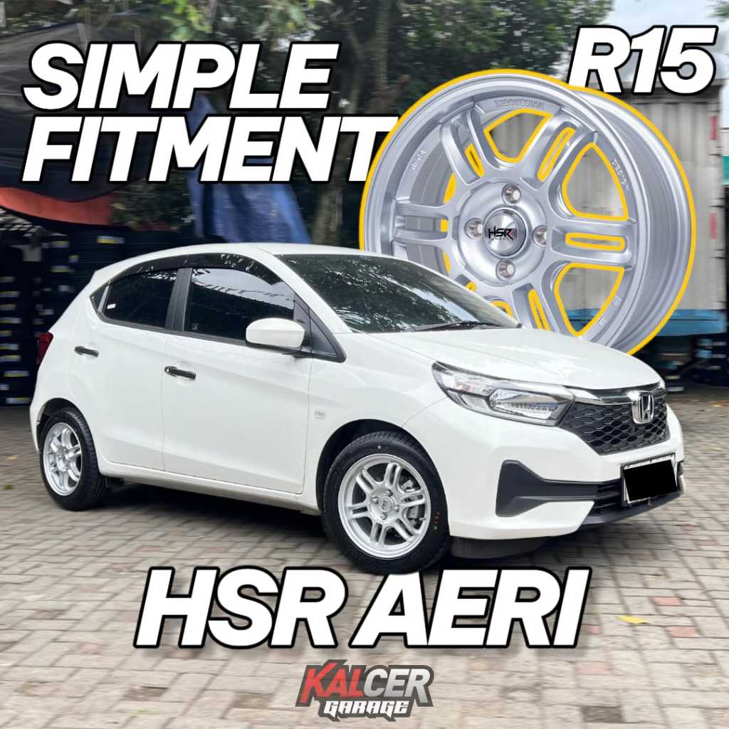 Jual Velg Racing Brio R15 HSR Aeri Lebar 6,5 Pcd 4x100 ET42 Silver ...