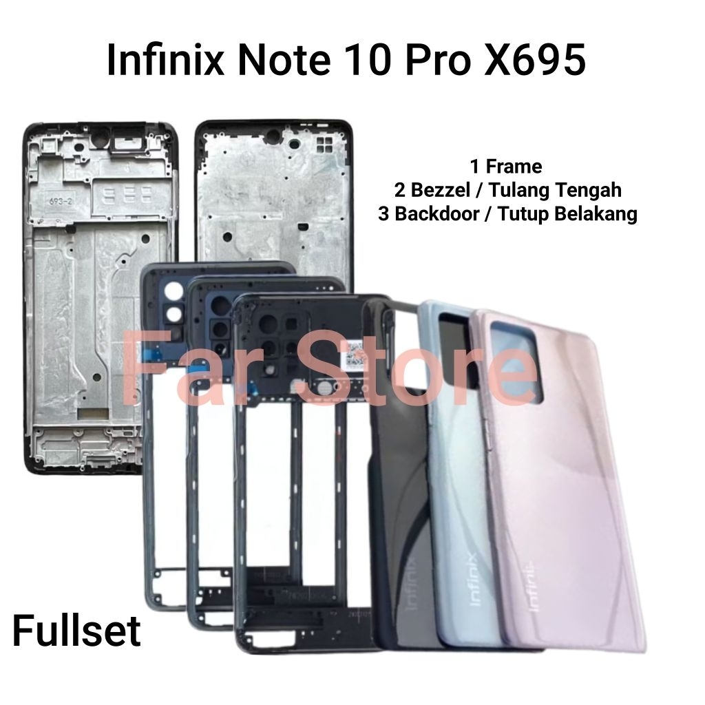 Jual Fullset / Frame / Backdoor / Bezzel Infinix Note 10 Pro X695 ...