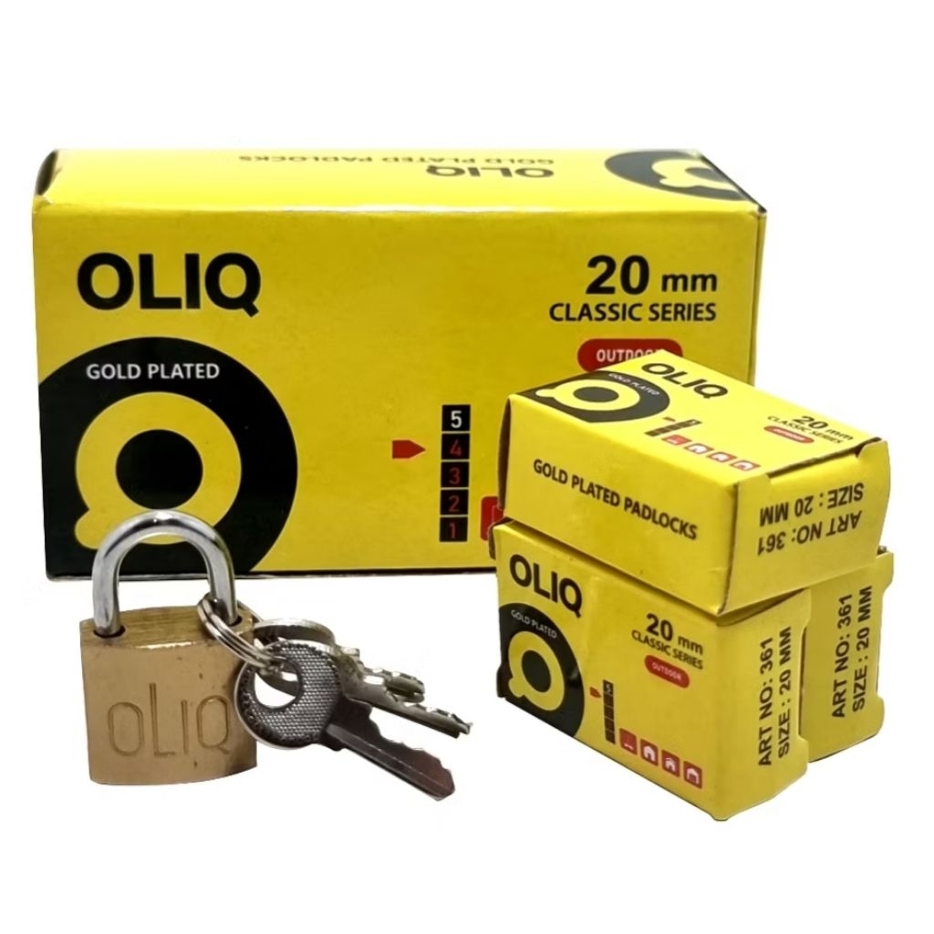Jual 1 BOX (12 pcs) Gembok kuning kecil rumah koper sepeda kuning ...