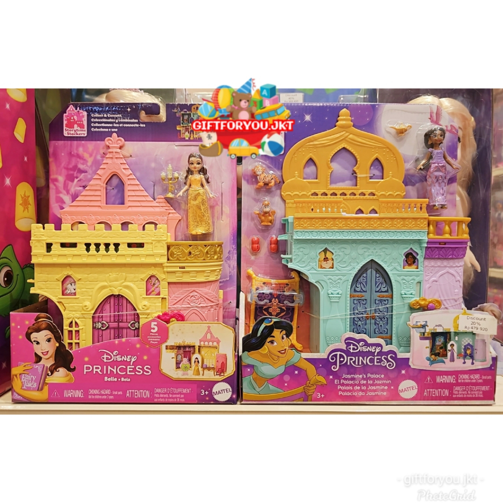 Jual Mattel Disney Princess Storytime Stackers Belle's Castle Jasmine ...