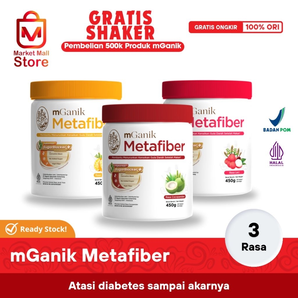Jual mGanik Metafiber Suplemen Serat Untuk Diabetes Sugar Blocker M ...