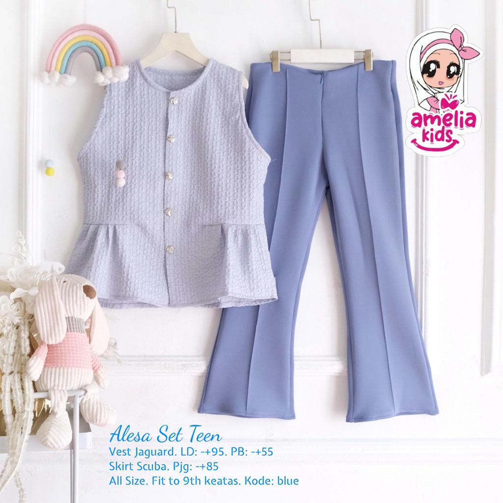 Jual (( JR_KIDS )) MAHESA ALISA SET KIDS// BAJU ORIGINAL BY AMELIA KIDS ...