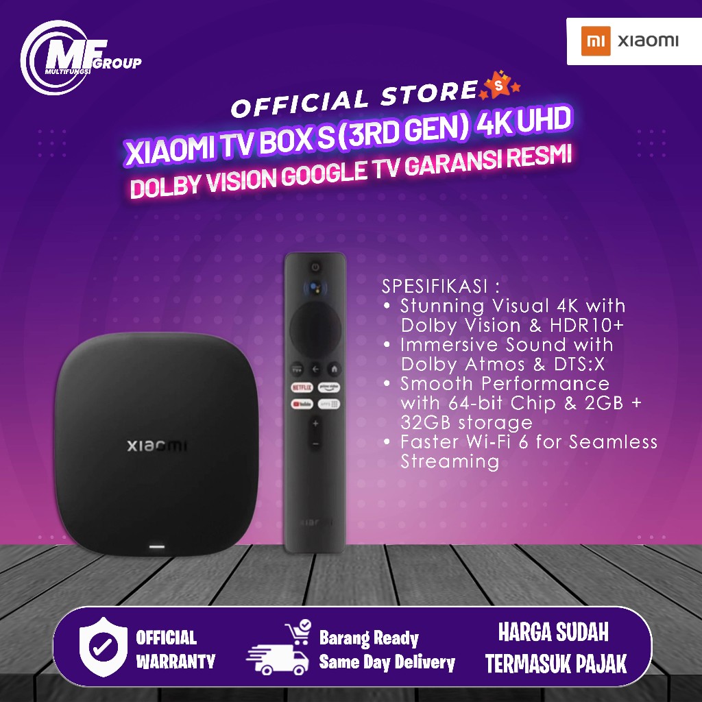 Jual Xiaomi TV Box S (3rd Gen) 4K UHD Dolby Vision Google Tv Garansi ...
