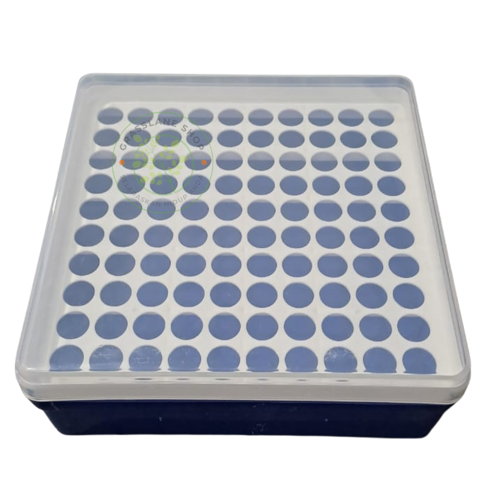 Jual Kotak Simpan Microcentrifuge Tube Biru 1.5 ml Box Rack Microtube 1 ...
