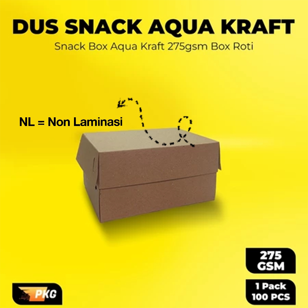 Jual Dos Box Snack Aqua 14x10 16x12 Kraft Box Roti | Shopee Indonesia