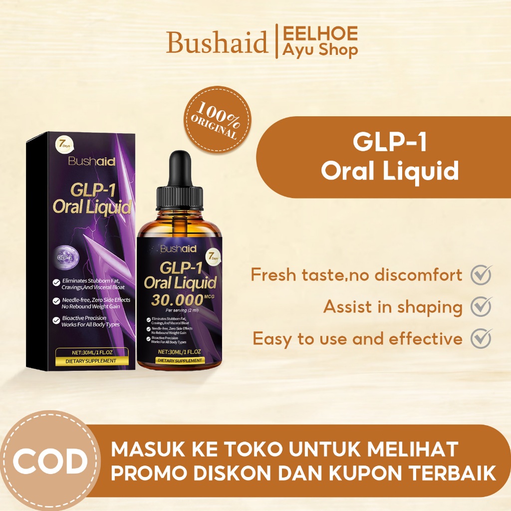 Jual BushAid GLP-1 Tetes Perawatan Tubuh - Membantu Mengencangkan & Membentuk Tubuh