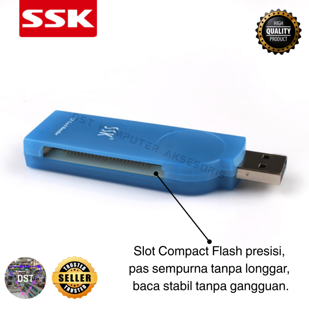 Jual SSK SCRS028 Card Reader CF USB 2.0 CompactFlash Extreme III ...