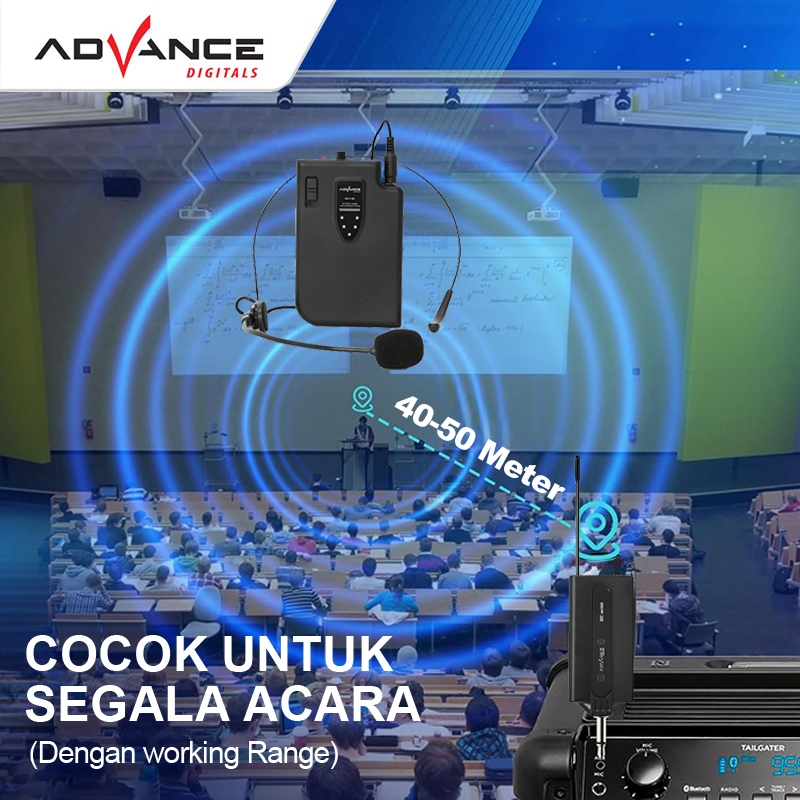 Jual Advance Wireless Mic Clip On Mic-500 advance Mic Bando Microphone ...