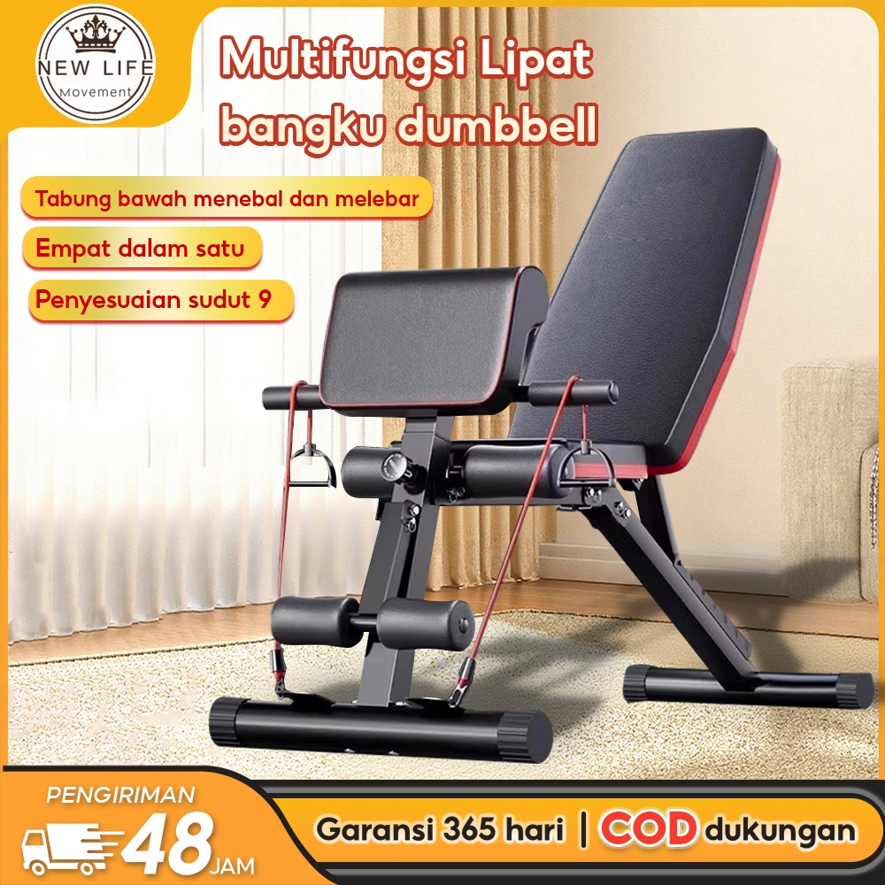 Jual Bangku Dumbbell Multifungsi Adjustable Folding Fitness Bench ...