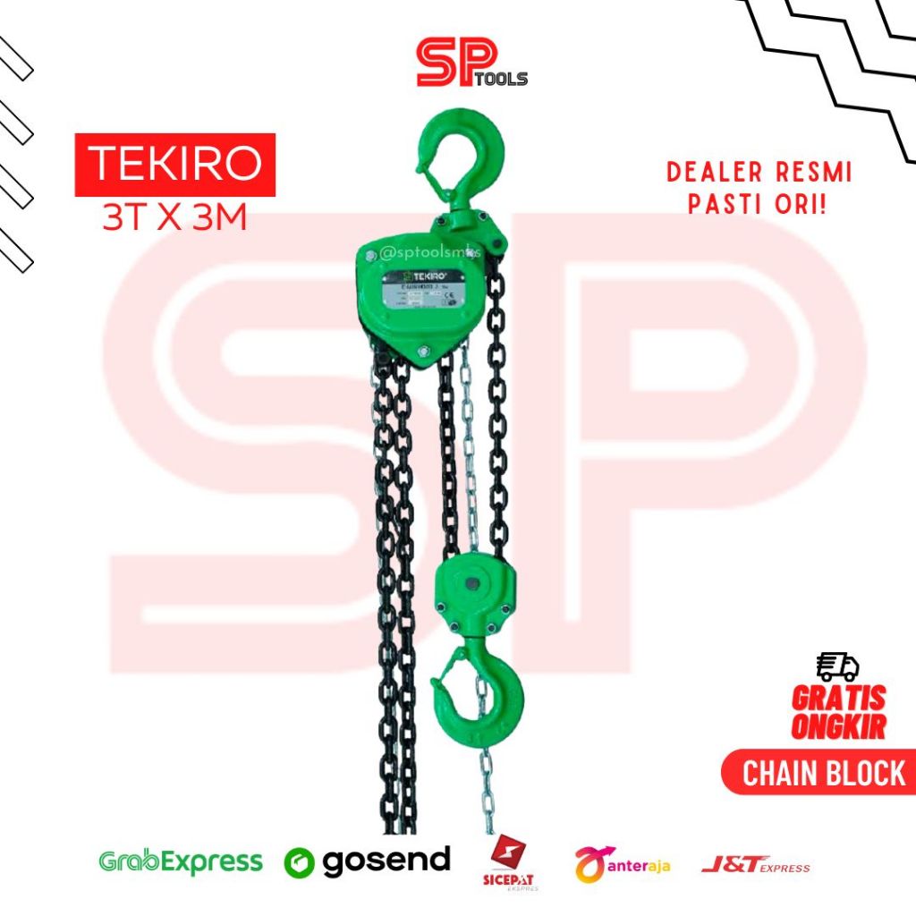 Jual CHAIN BLOCK / CHAINBLOCK / KATROL RANTAI / TAKEL 3 TON X 3 METER ...