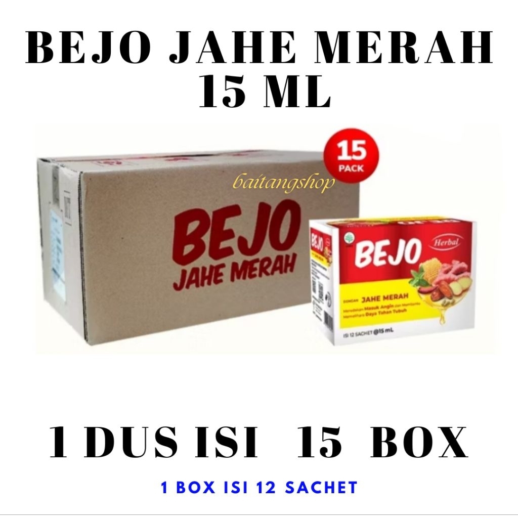 Jual BEJO JAHE MERAH 15 ML DUS ISI 15 BOX | Shopee Indonesia
