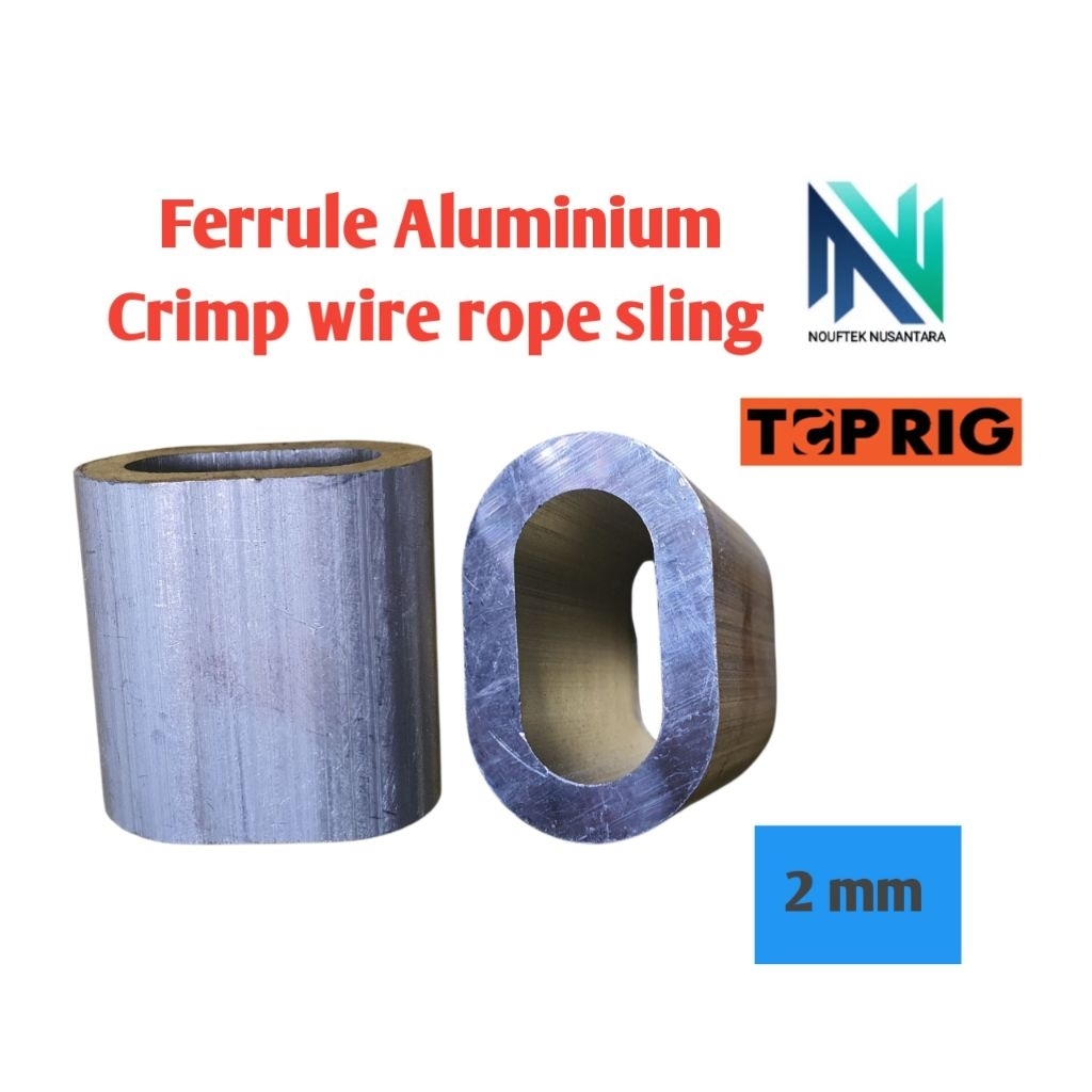 Jual Ferrule aluminium 2mm crimp wire rope sling TOPRIG | Shopee Indonesia