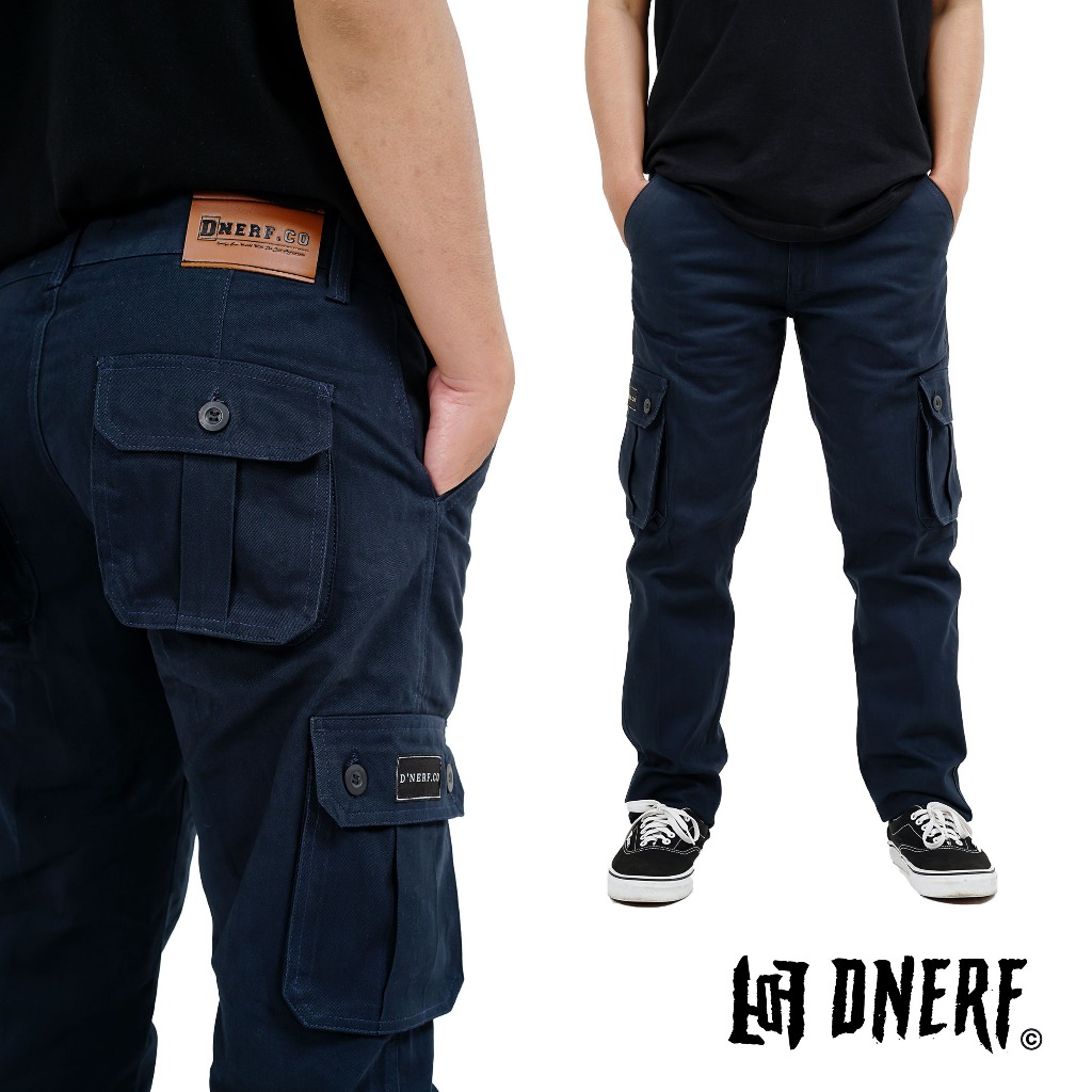 Jual DNERFCO Celana Cargo Panjang DNERFCO Warna Navy bahan