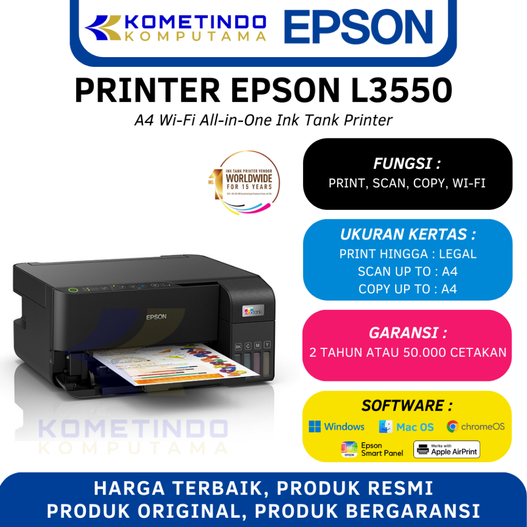 Jual Epson Ecotank L3550 Terlengkap & Harga Terbaru Juli 2026 | Shopee ...