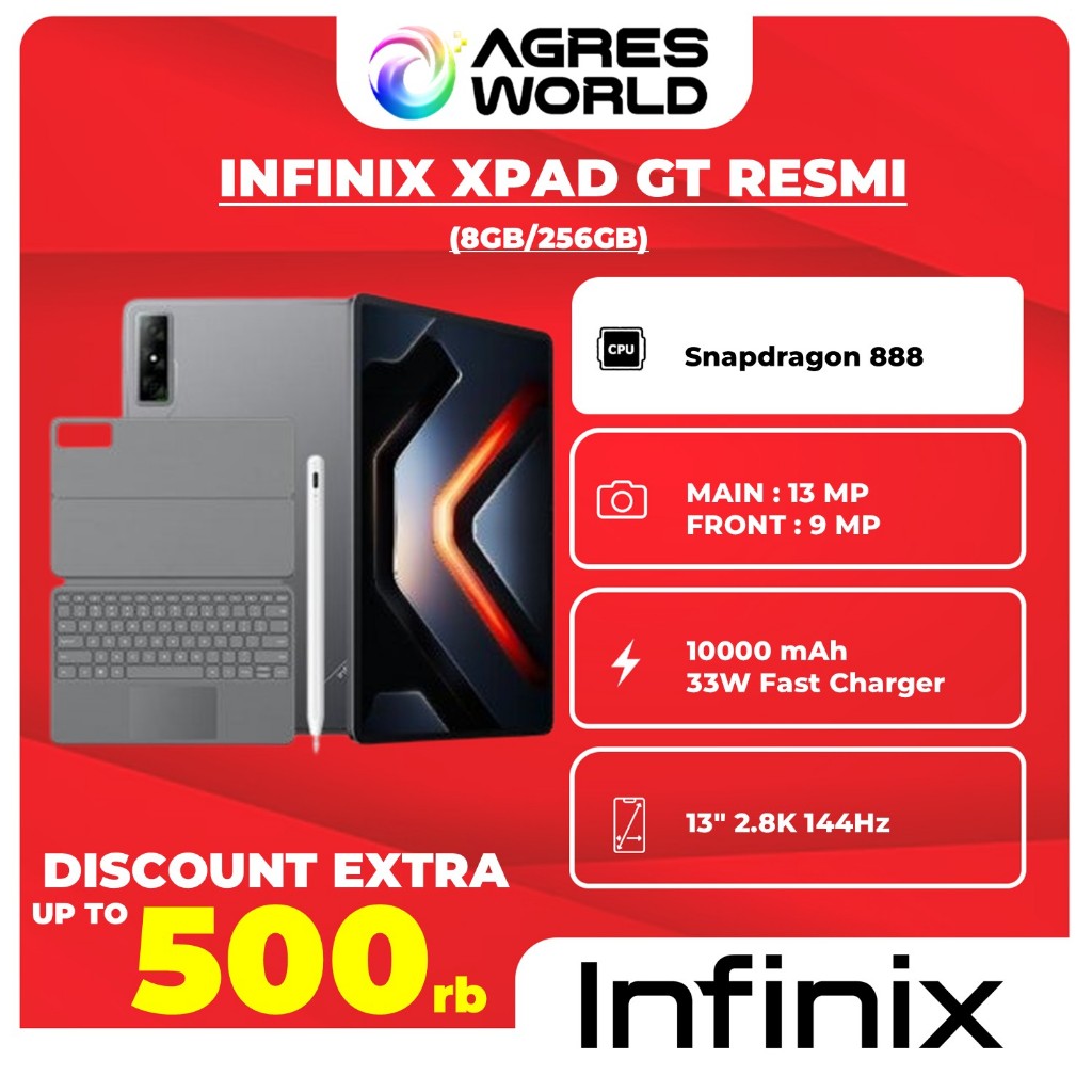 Jual INFINIX XPAD GT ( 8GB/256GB ) GARANSI RESMI | QUALCOMM