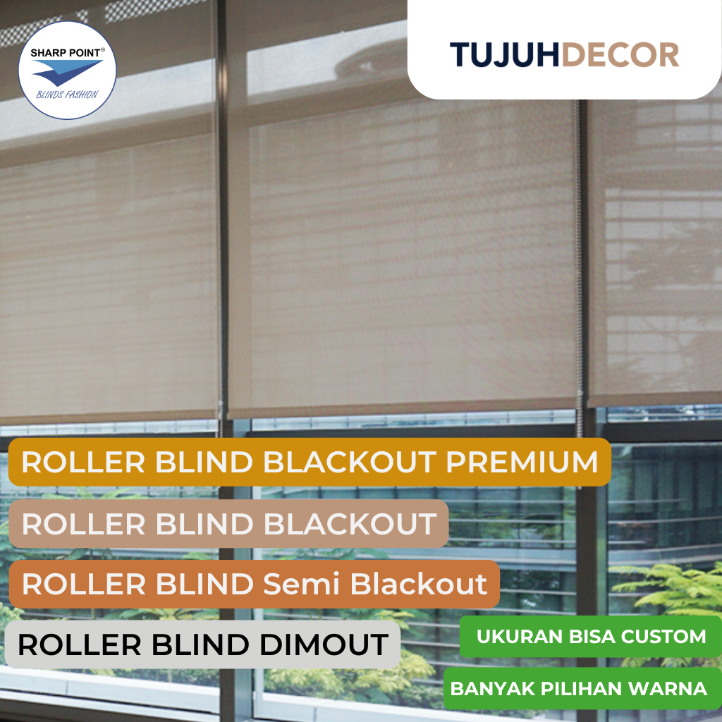 Jual Roller Blind FRAME MOUNT CHAIN DELUXE Fabric OUTDOOR SEMI OUTDOOR ...
