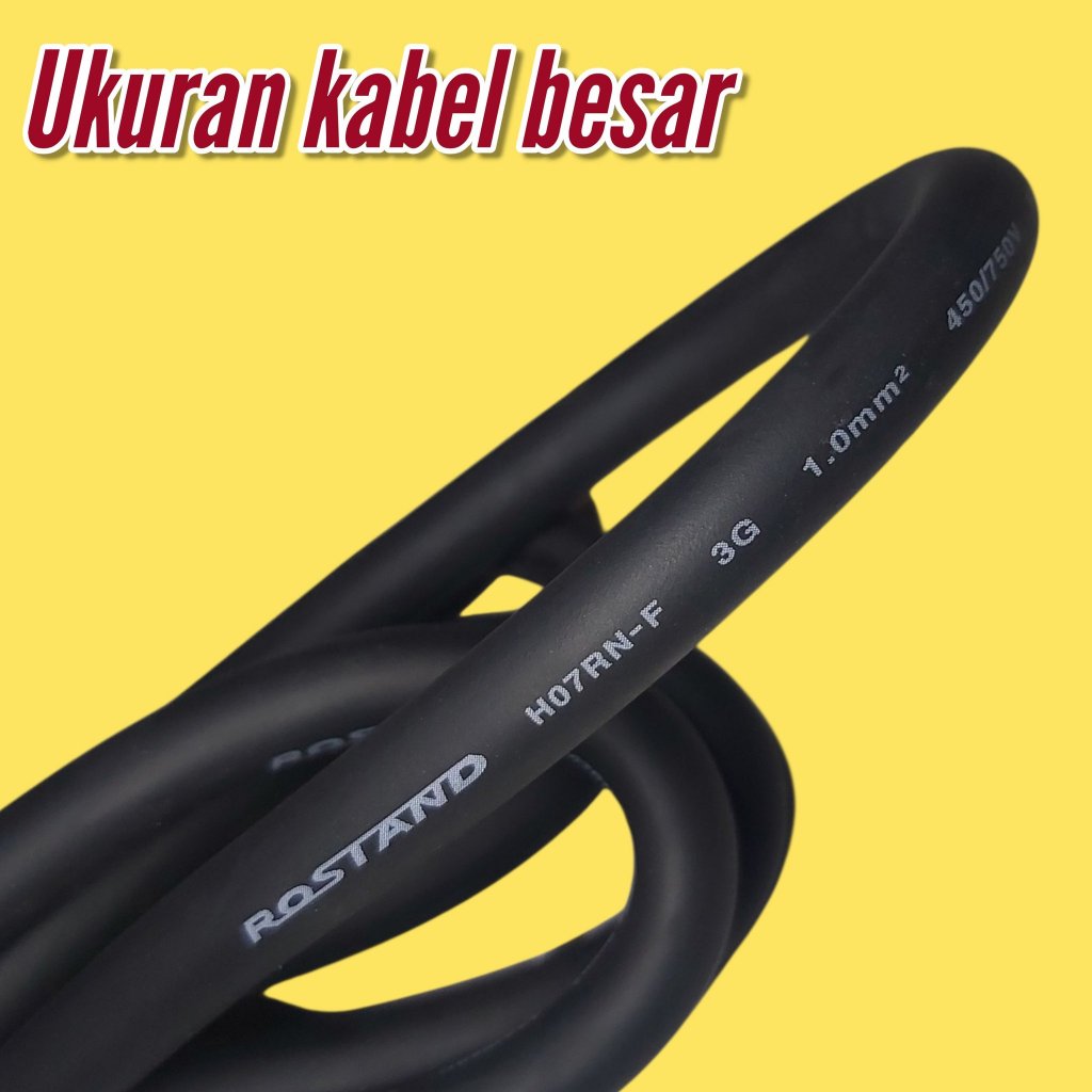 Jual KABEL AC POWER TEMBAGA 3 PIN BESAR | Shopee Indonesia