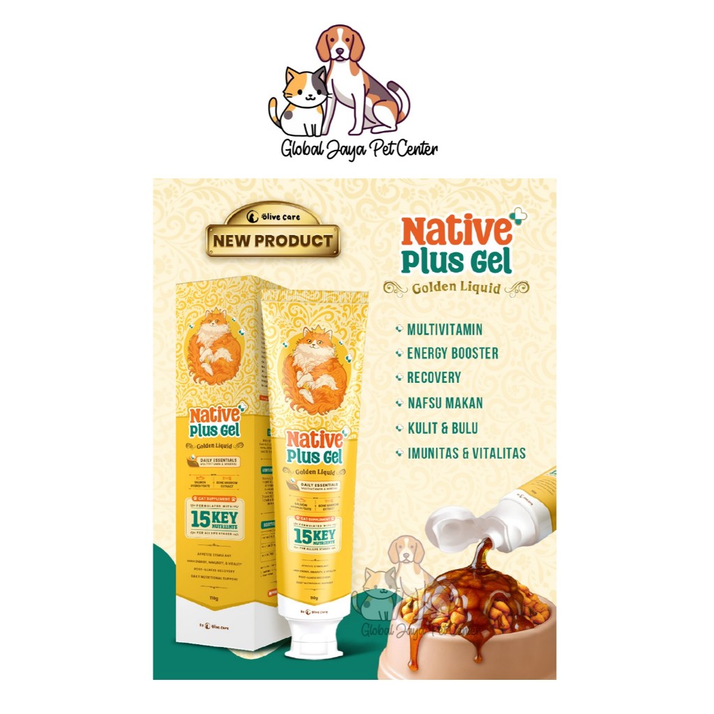 Jual Olive Care Native+ Plus Gel Golden Liquid 110gram vitamin recovery ...
