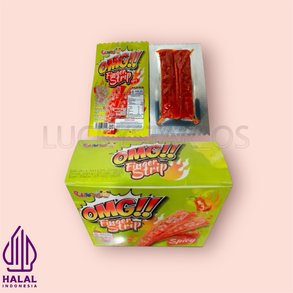 Jual LUVMI OMG FINGER STRIP SNACK PEDAS VEGETARIAN VIRAL ISI 30PCS ...