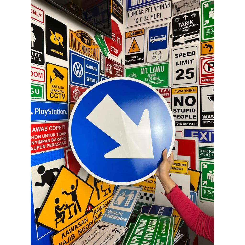 Jual SIGN RAMBU MASUK DIAMTER 60 CM | TANDA ARAH PETUNJUK RAMBU SIGNS ...