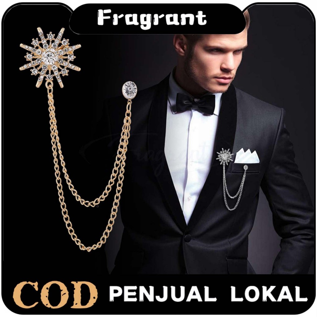 Jual Butang Pin Baju Melayu Rantai Bros Pin Rantai Jas Blazer untuk ...